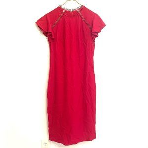 [Shoshann] Ruby Colored Dress - Size 8